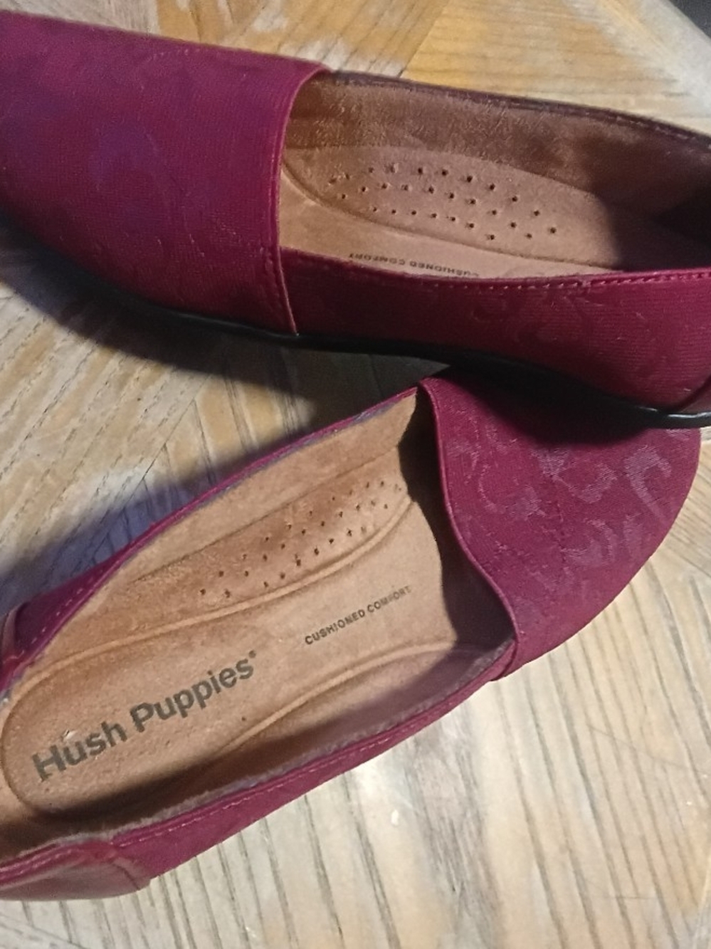 Hush Puppies Women's Burgundy Slip-On Flats